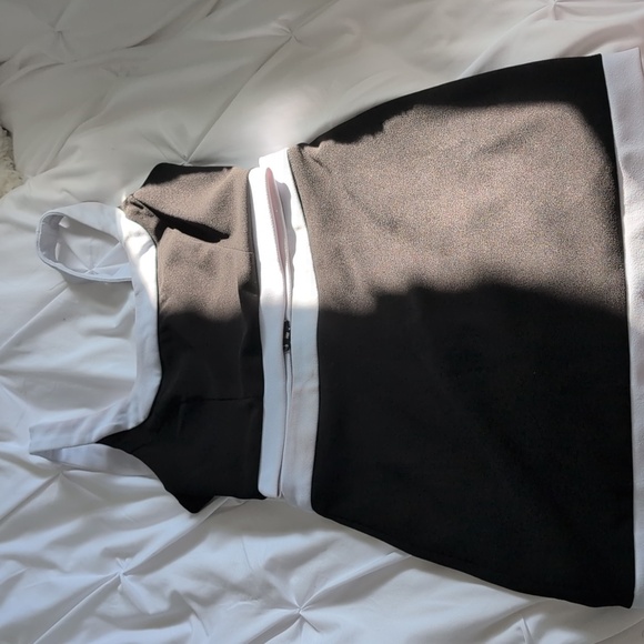 Black and White Crop Top and Skirt Set - Picture 11 of 11